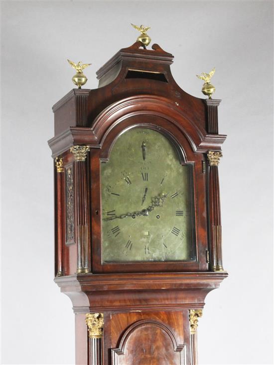 Thomas Oldmeadow, Lynn. An early 19th century mahogany longcase clock, H.7ft 8in.